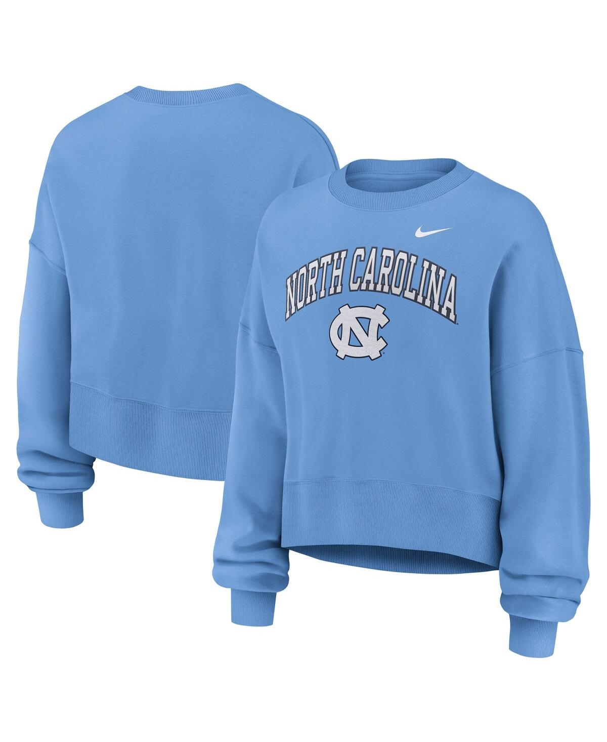 Nike Women's Carolina Blue North Carolina Tar Heels Oversized Phoenix Arch Pullover Sweatshirt In Blue
