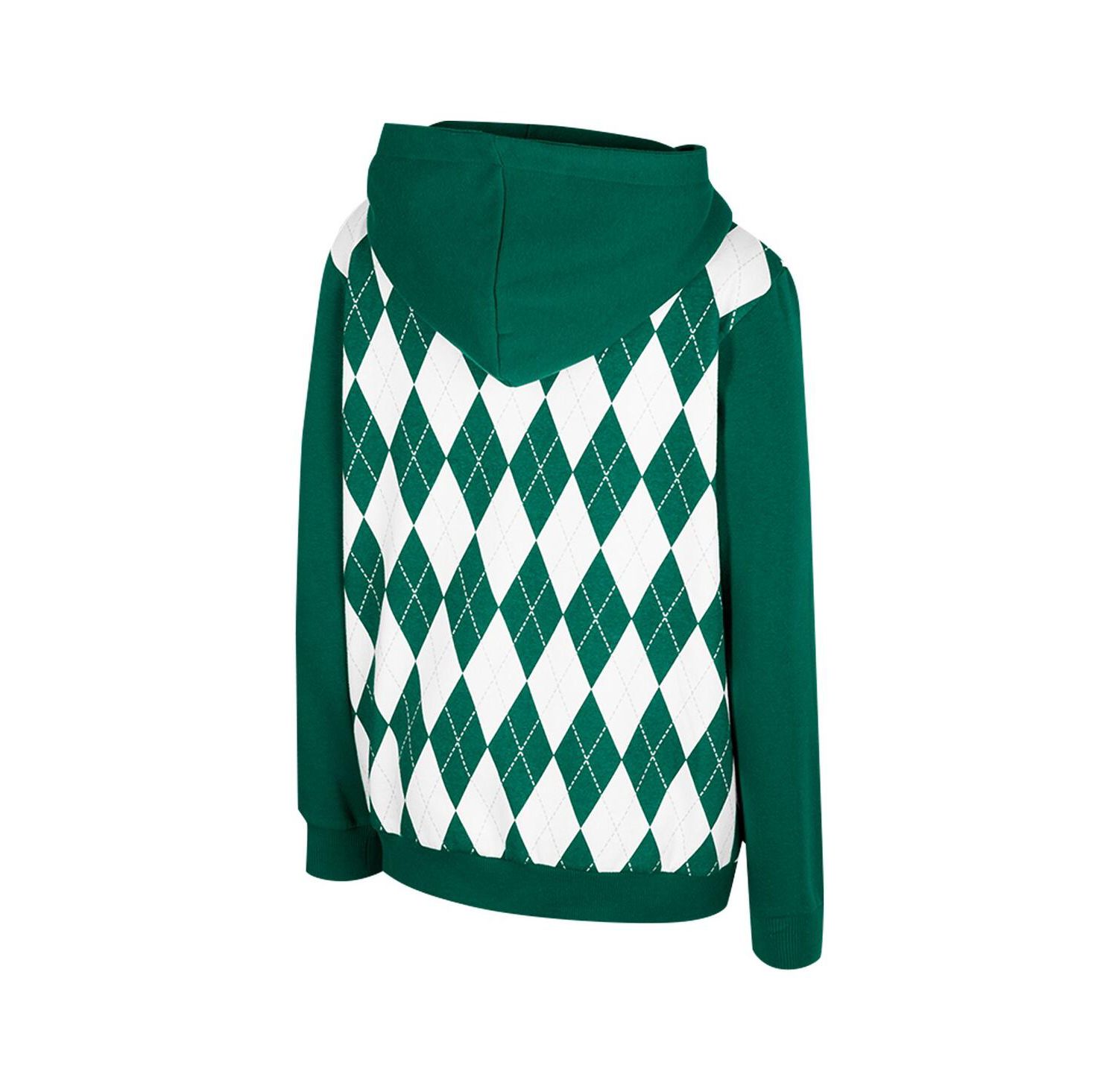 Big Boys and Girls Green Michigan State Spartans Argyle The Dealio Pullover Hoodie