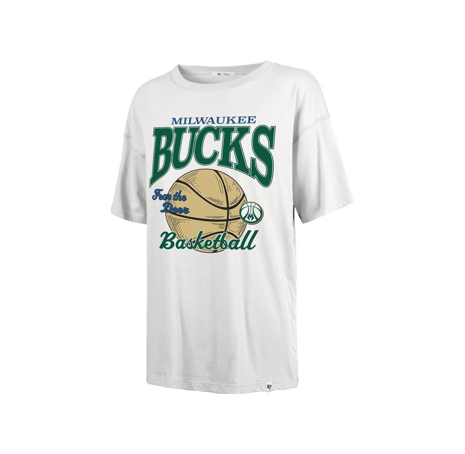 Women's White Milwaukee Bucks City Edition Down Court Sadie T-Shirt