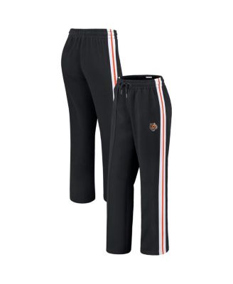 WEAR by Erin Andrews - Women's Black Cincinnati Bengals Color-Block Straight Leg Pants