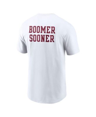 Men's White Oklahoma Sooners 2-Hit Stacked T-Shirt