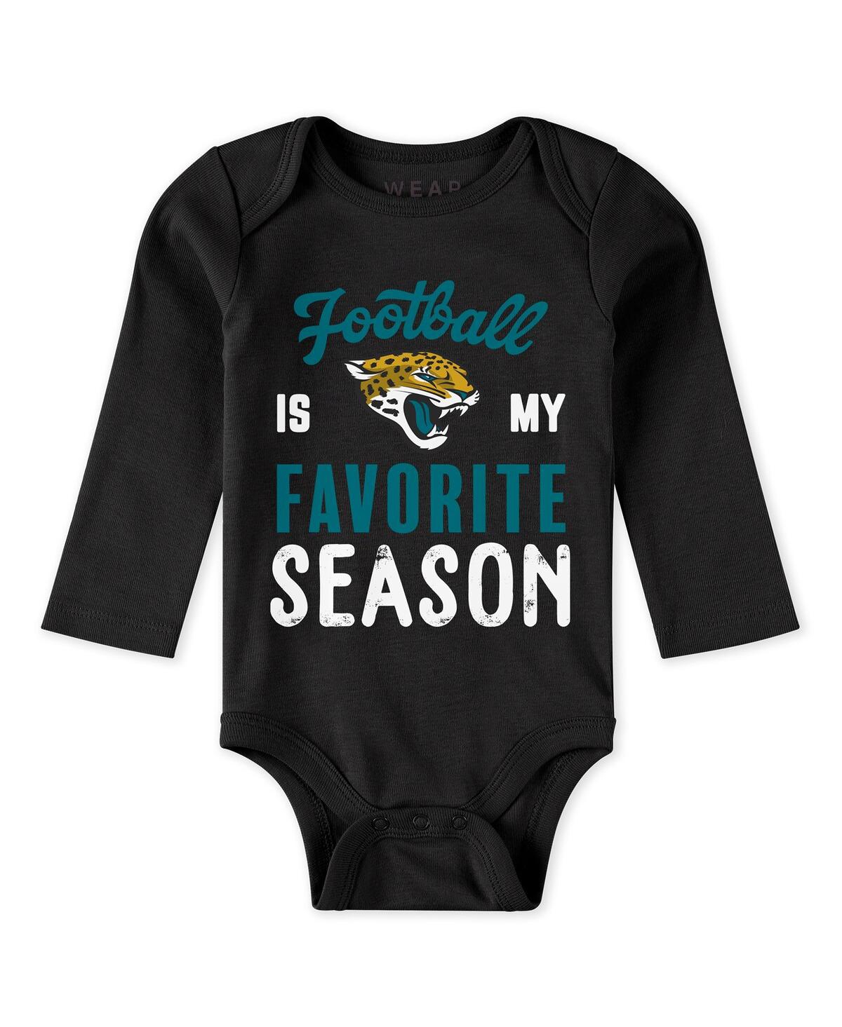 Wear By Erin Andrews Baby Boys And Girls 3-piece Jacksonville Jaguars Turn Me Around Bodysuits Pant Set In Multi