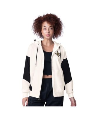 Starter - Women's White New Orleans Saints Scrimmage Full-Zip Hoodie