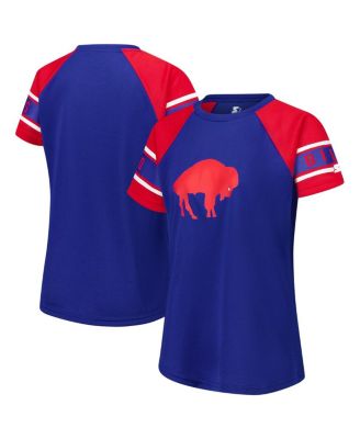 Starter - Women's Royal Buffalo Bills 1st Rounder Color Block Raglan Top