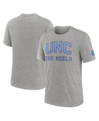 Jordan - Men's Heather Gray North Carolina Tar Heels Campus Collegiate Block Tri-Blend T-shirt