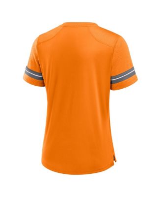 Women's Tennessee Orange Tennessee Volunteers Fundamental Overtime Readiness Athena Lace-Up V-Neck T-Shirt