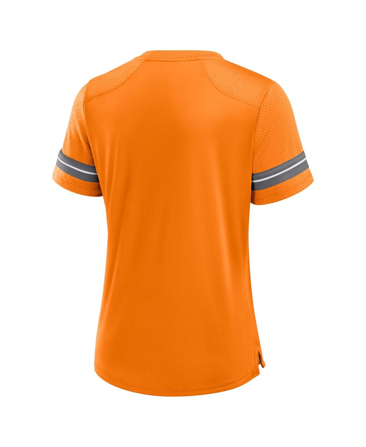 Fanatics Women's Tennessee Orange Volunteers Fundamental Overtime Readiness Athena Lace-Up V-Neck T-Shirt