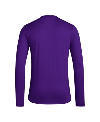 Men's Purple Washington Huskies Locker Practice Football Pre-Game Long Sleeve T-Shirt