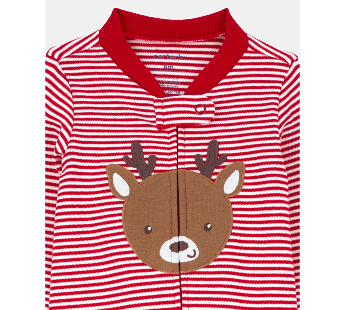 Carter's Baby Boys or Girls Reindeer Zip-Up Sleep and Play Pajamas