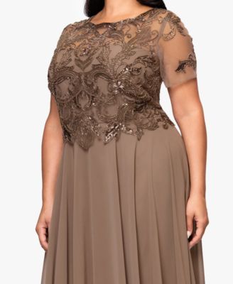 Plus Size Bead Detail A-line Maxi Dress