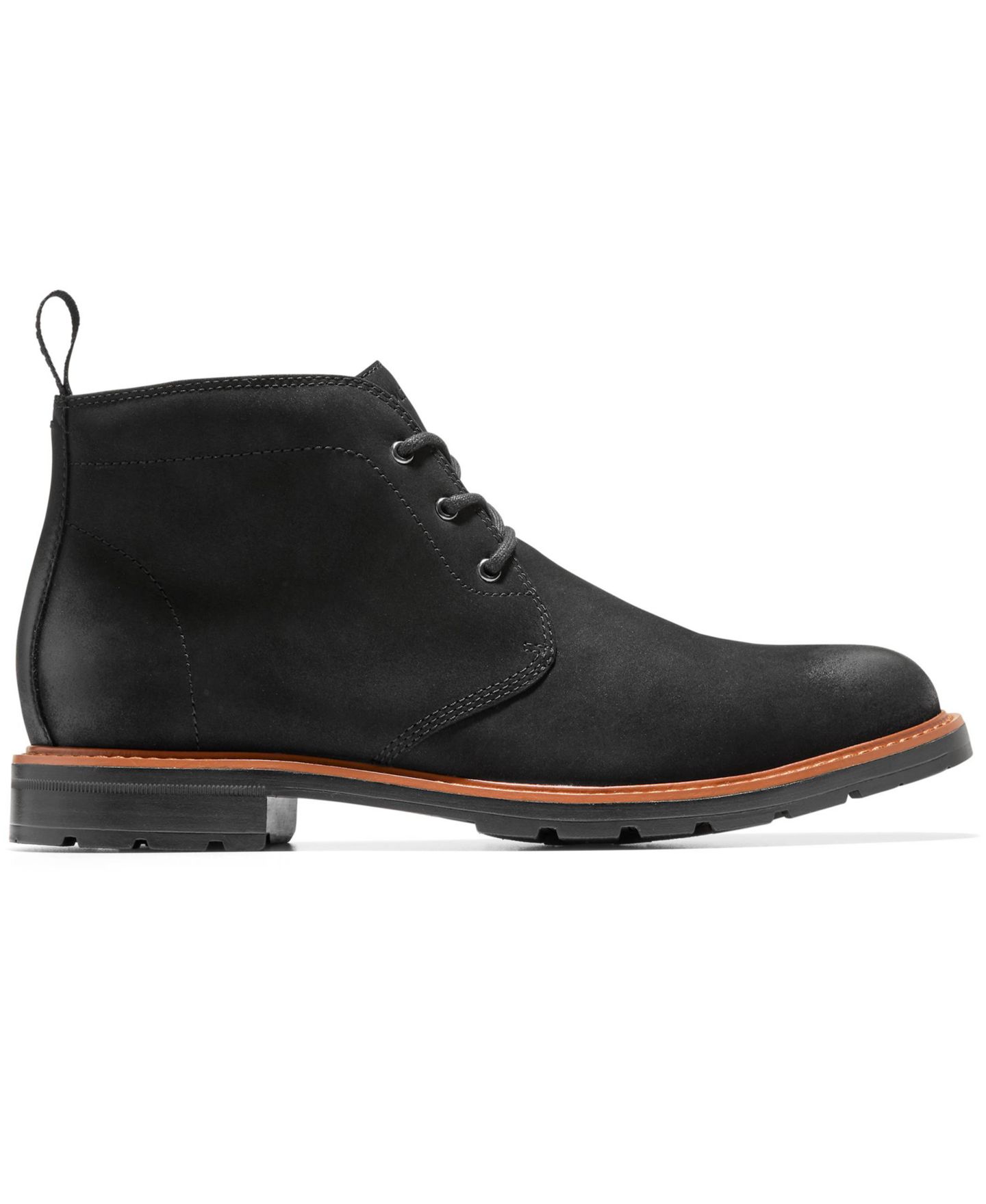 Мужские ботинки Cole Haan Chamberlin Grand Chukka Lug Sole, цвет: Чёрный нубуковый — фото 2
