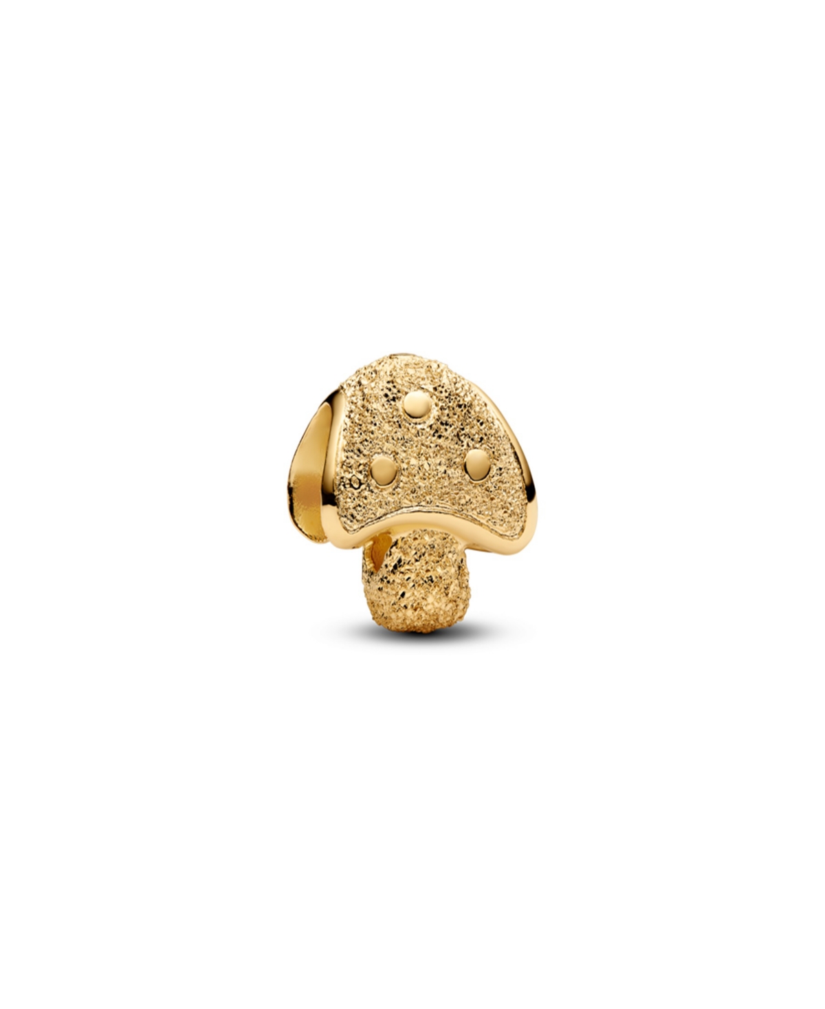 Pandora Gold Tone Textured Mushroom Mini Charms In Gold