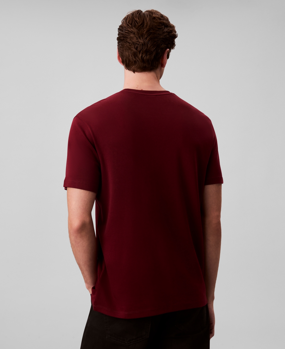Calvin Klein Men's Supima Cotton Crewneck T-shirt In Burgundy