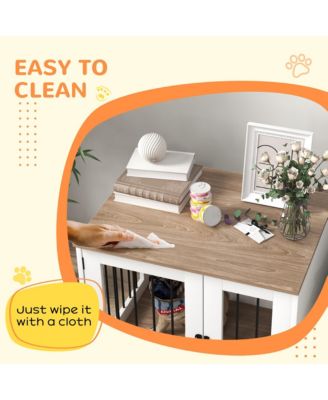 Dog Crate Furniture, Side or End Table w/ Door for Small Medium Dogs