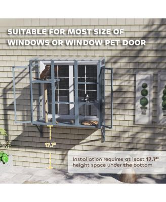 Catio Outdoor, Window Catio for 2-3 Cats, for Playing Sunbathing