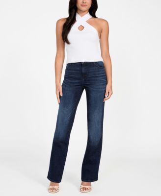Women's Straight Fit Mid Rise Jeans