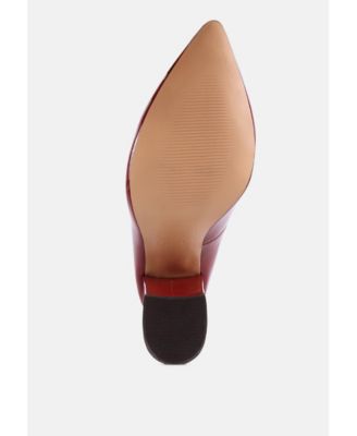 Kamira Patent Faux Leather Block Heel Pumps