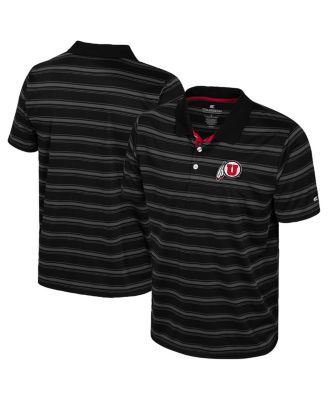 Colosseum - Men's Black Utah Utes Milk Steak Polo Shirt