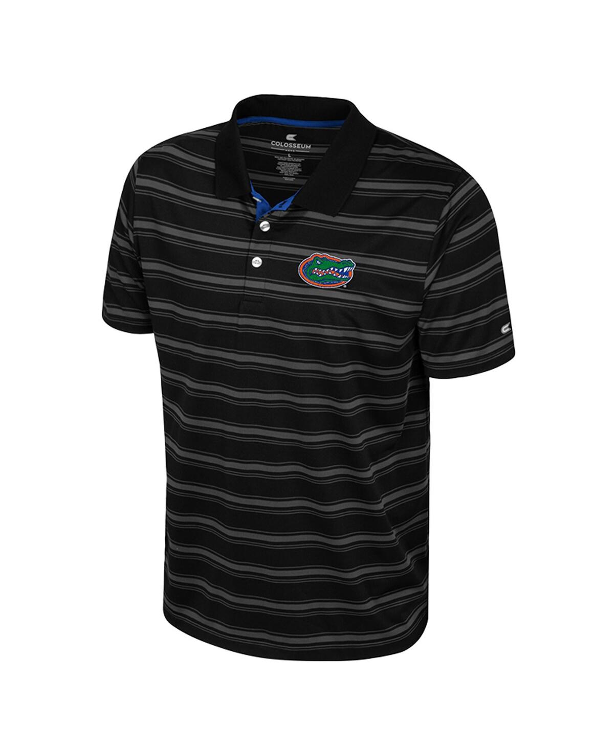 Colosseum Men's Black Louisville Cardinals Milk Steak Polo Shirt In Red