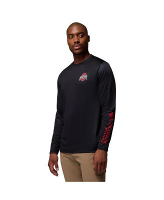 Men's Black Ohio State Buckeyes PHG Terminal Shot 3-Hit Long Sleeve T-Shirt