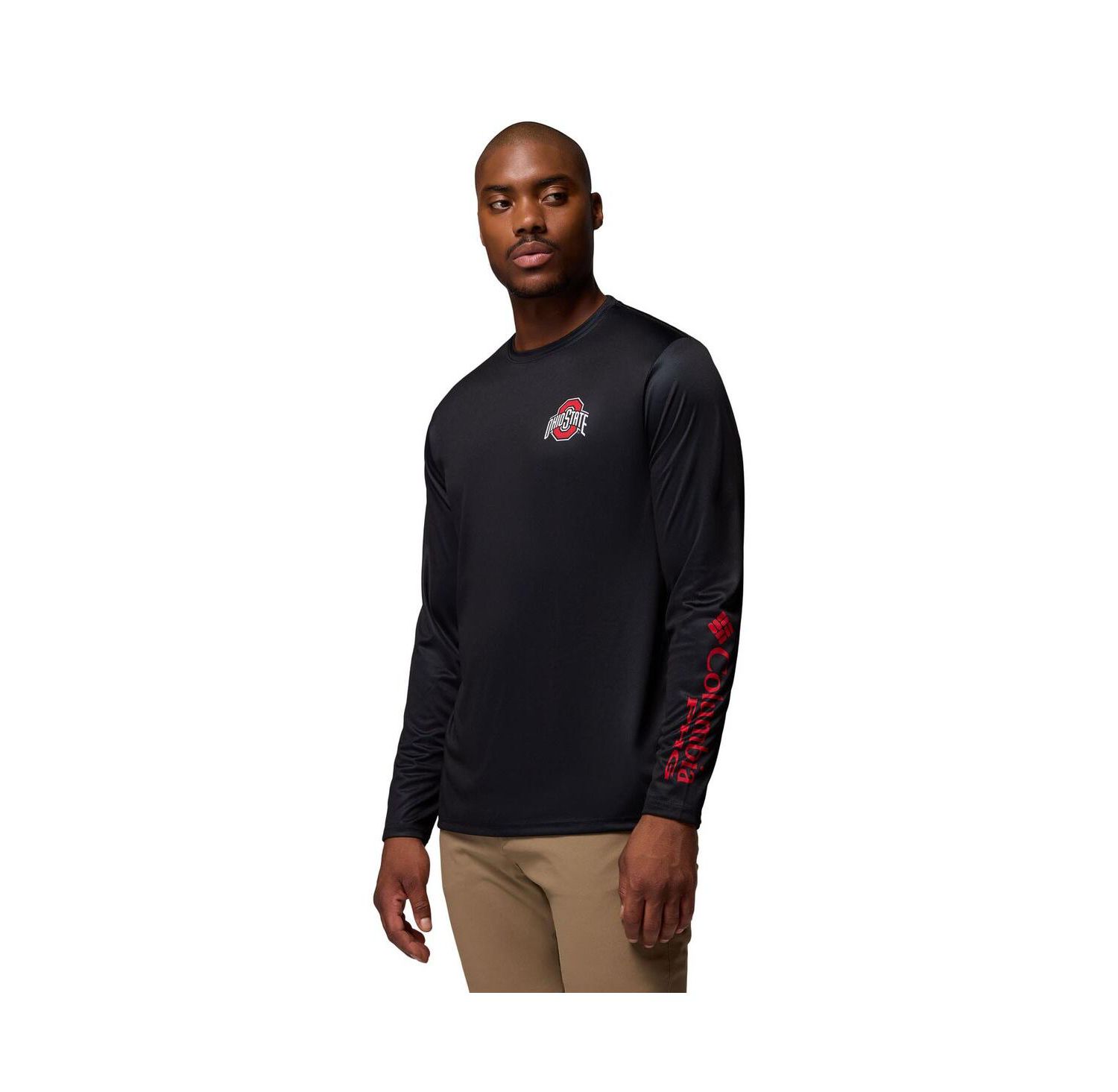 Men's Black Ohio State Buckeyes PHG Terminal Shot 3-Hit Long Sleeve T-Shirt