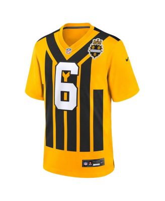 Men's Patrick Queen Gold Pittsburgh Steelers Alternate 1933 Throwback Game Jersey