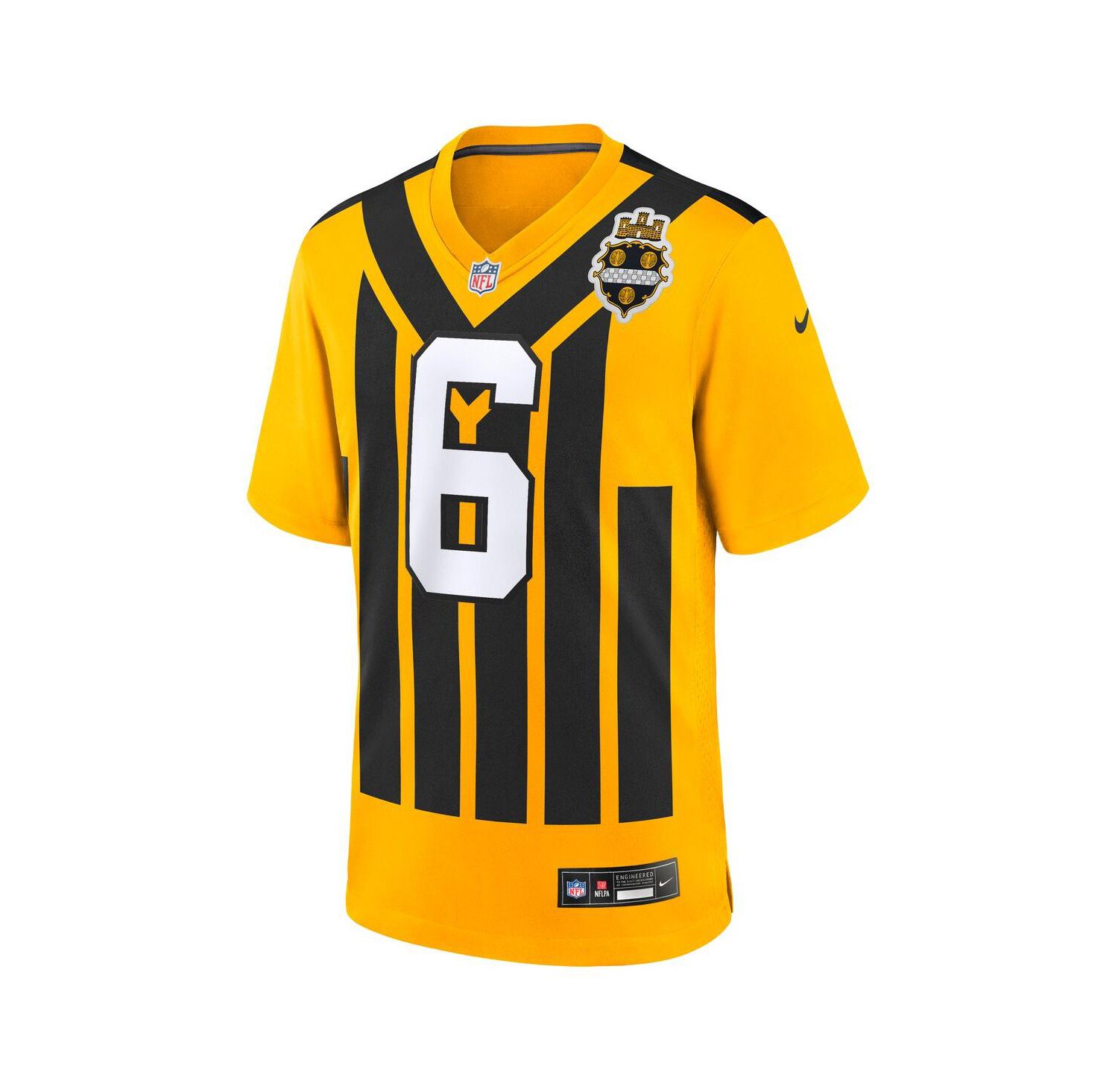 Men's Patrick Queen Gold Pittsburgh Steelers Alternate 1933 Throwback Game Jersey
