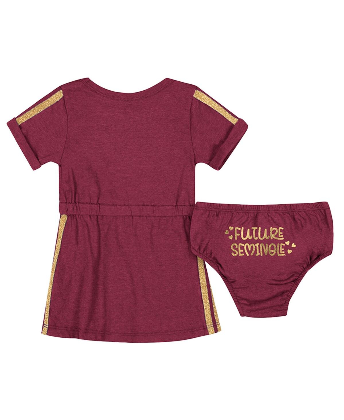 Colosseum Baby Boys And Girls Garnet Florida State Seminoles Xur Dress And Bloomer Set In Brown