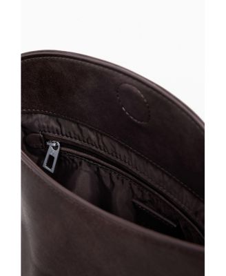 Women's Medium faux suede bag with 3D logo