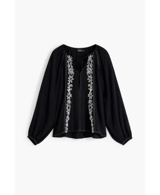 Women's Blouse with contrast embroidery