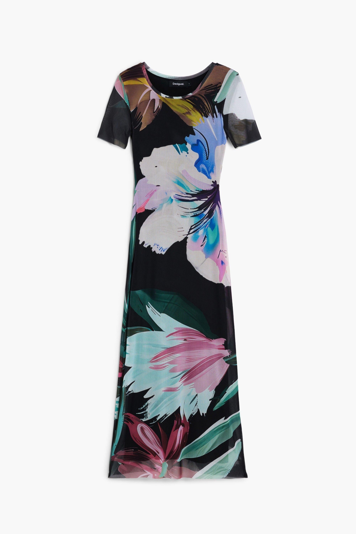 Desigual Women's Watercolor floral fitted dress