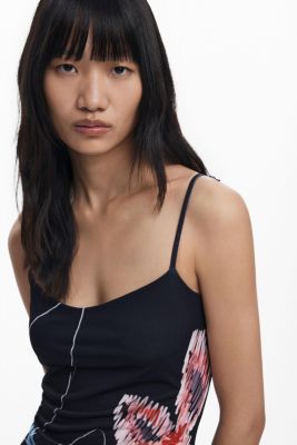 Women's 2-in-1 brushstroke dress