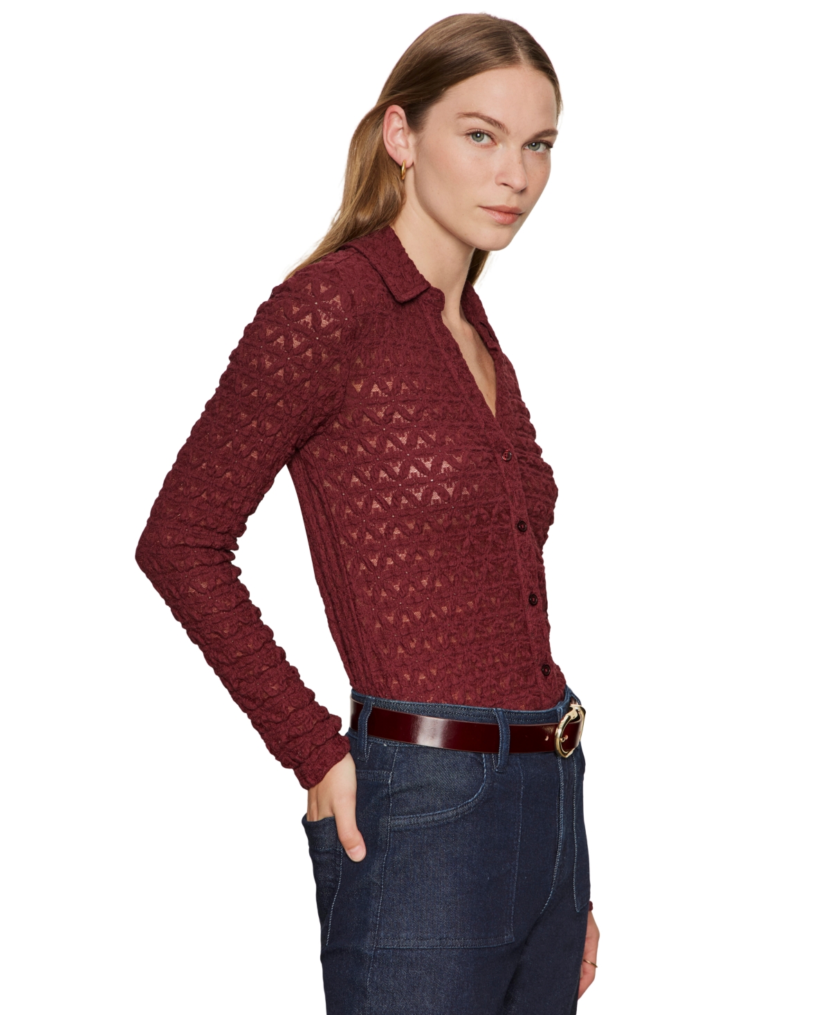 Sanctuary Women's All Day Leather Belt In Gold