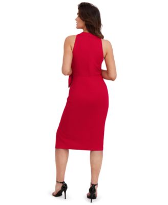 Petite Bow Detail Sleeveless Midi Dress
