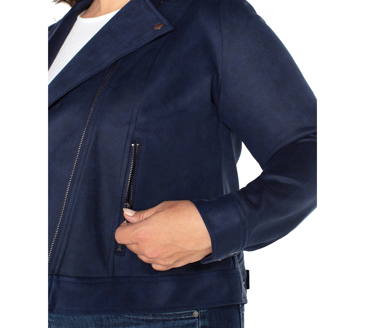 Liverpool Los Angeles Women's Notch Collar Moto Jacket