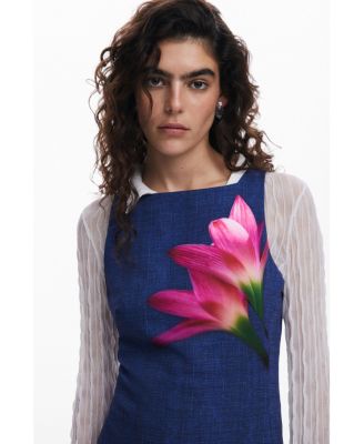 Women's Denim-effect mini dress