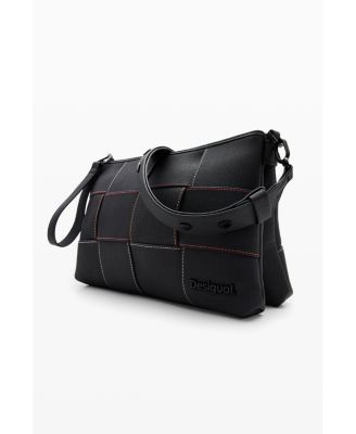 Women's Braided crossbody bag M with topstitching