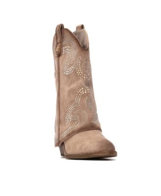 Women's Suede Foldover Booties By XTI