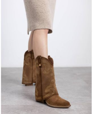 Women's Suede Foldover Booties By XTI