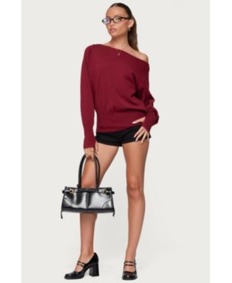 Women's Off Shoulder Oversized Sweater