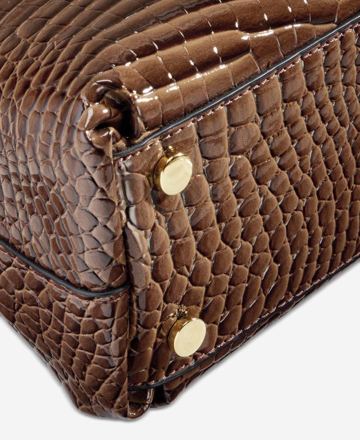 Inc International Concepts Bawdii Croc-embossed Shoulder Bag, Macy's Exclusive In Brown