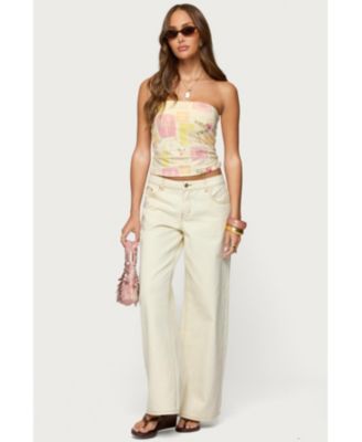 Womens Cicilla Vintage Mixed Print Tube Top