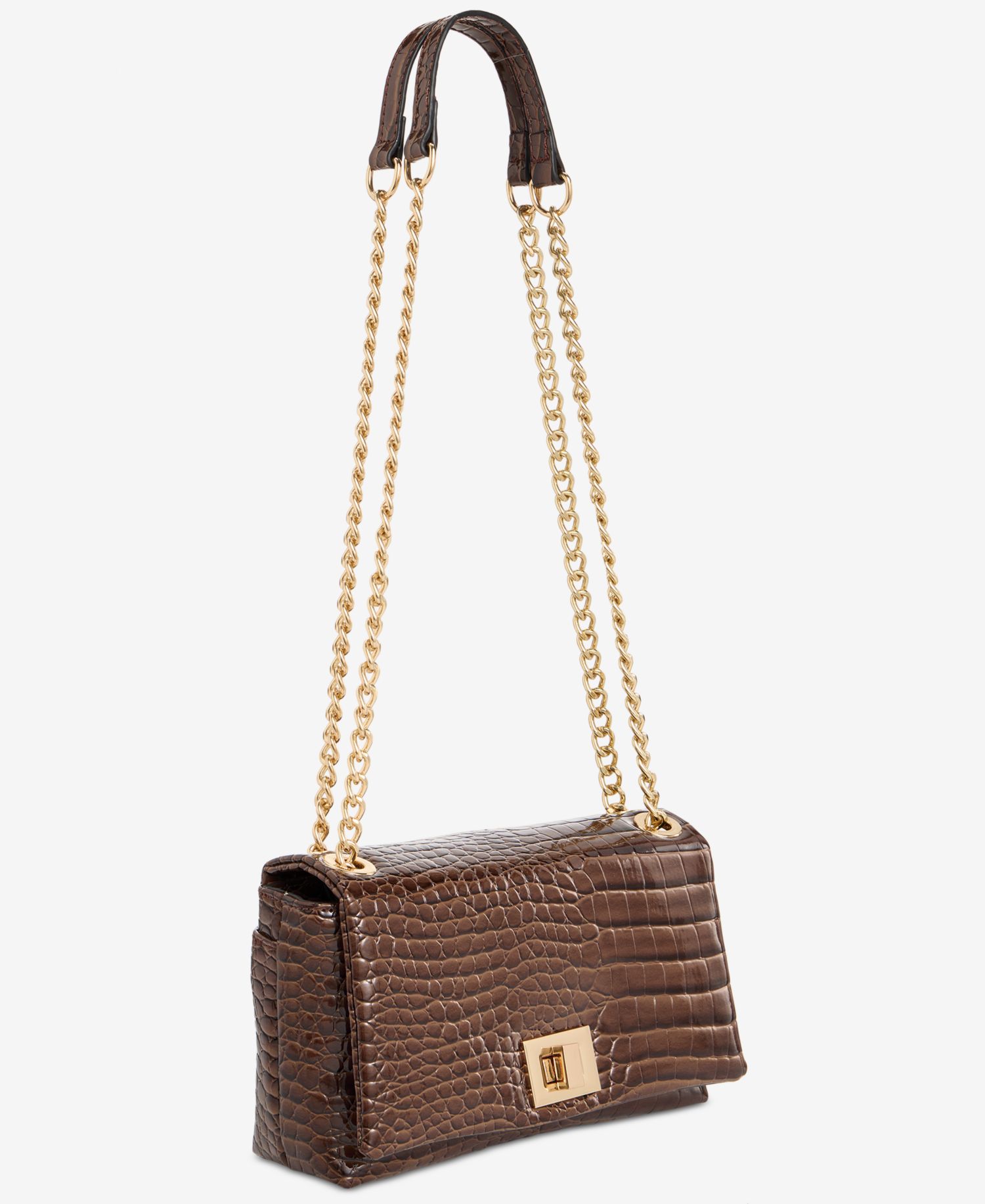 Mini Ajae Croc-Embossed Shoulder Bag