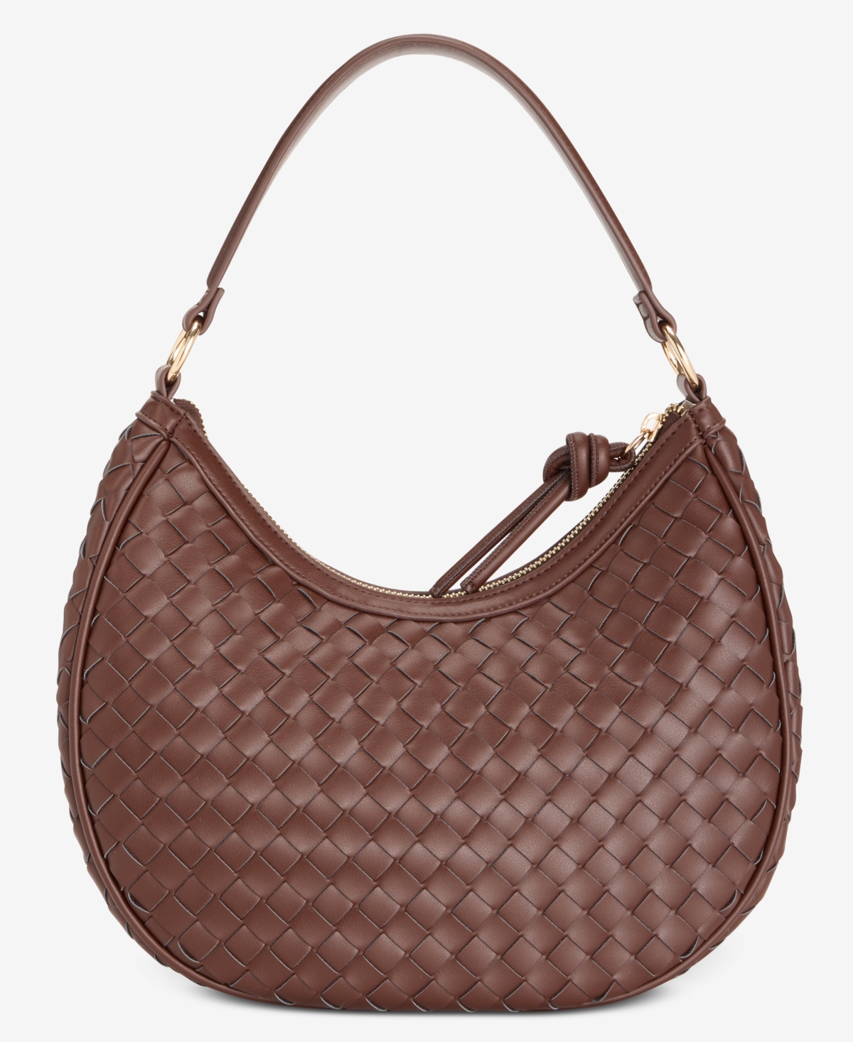 On 34th Woven Crossbody Hobo, Exclusively At Macy's In Brown