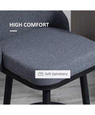   Set of 2  Upholstered  Swivel, Modern Design   Bar Stools