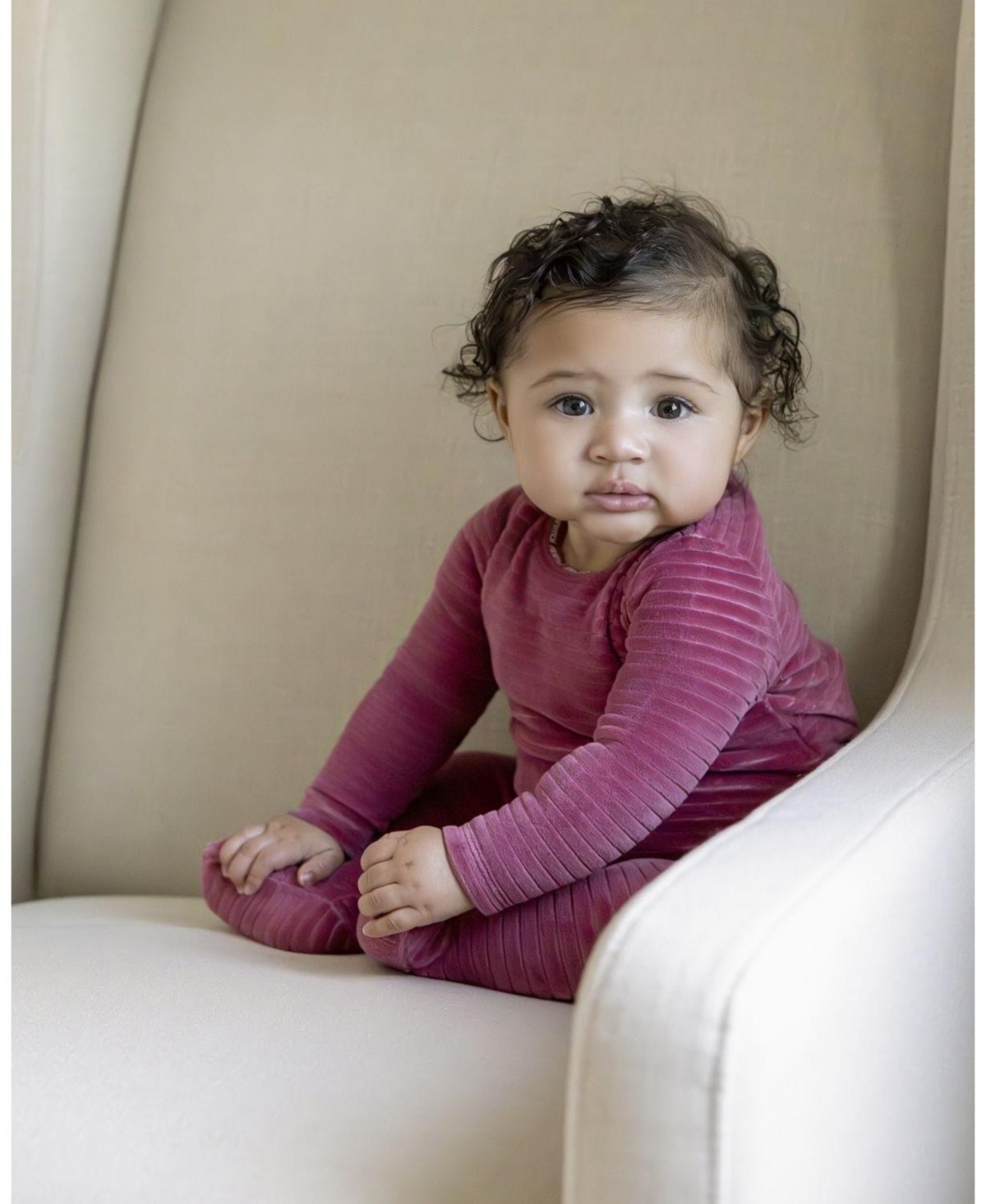 MeMoi Baby Girls Cotton-Rich Drop-Needle Footie With Trim