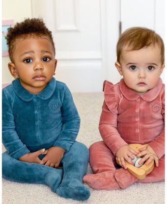 Baby and Toddler Girls "Sport" Cotton Rich Corduroy Ruffled Footie