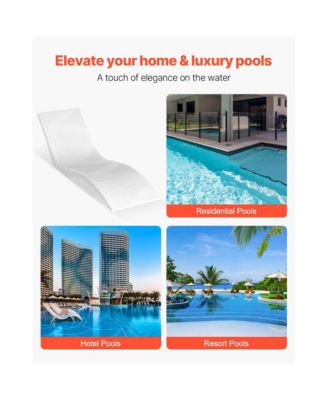 Set of 2 In-Pool Lounge Chairs Chaise Loungers for Sun Shelf and Pool Relaxation