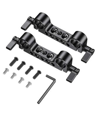 Super Lightweight 15mm Railblock, 2-Pack - With SmallRig Baseplate with Dual 15mm Rod Clamp