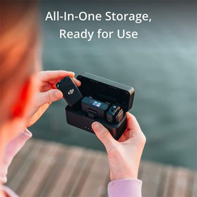 Mic Dual-Transmitter Compact Digital Wireless Microphone System/Recorder for Camera & Smartphone, 2.4 GHz with 2x TASL500 Lavalier Microphone